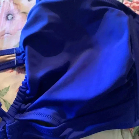 Shade & Shore Women’s Blue Bikini Top Size Large - Picture 3 of 8